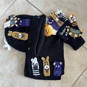 3-piece Set- Animal Winter Glove, Hat, Scarf set